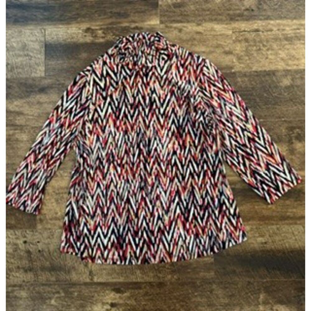 Susan Graver Women’s Multicolor Abstract Print Tunic Top – Size XL